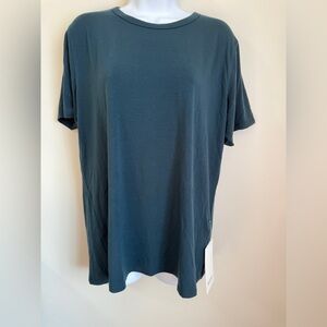 Lululemon Hold Tight Short Sleeve T Shirt Sz 14 Teal Athleasure Activewear NWT